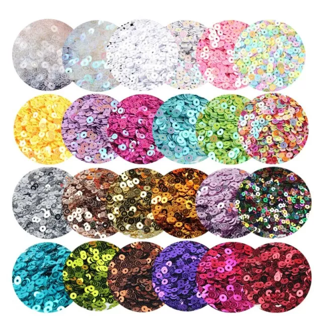 3mm 4mm 5mm 6mm Sequin Flat Round Loose Sequins Crafts Paillette Sewing Clothes