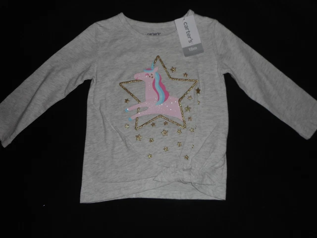 Carters Unicorn Shirt - Baby Girl Infant Size 18 Months - New