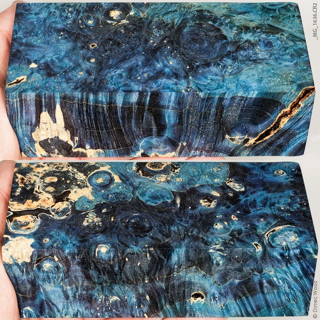 Stabilized wood box elder burl block, Knife Handle Block, Turning Blank