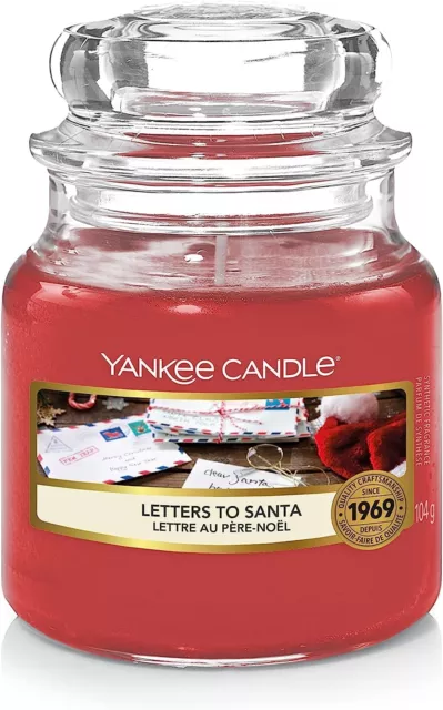 Yankee Candle Bougie Parfumée, Lettres À Santa Petit Pot , Jusqu'À 30 Hours Burn