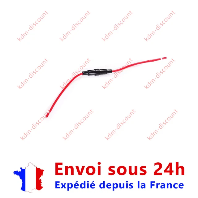 Porte-fusible Tube 5*20MM Type vis coup rapide 22 AWG fil 250V