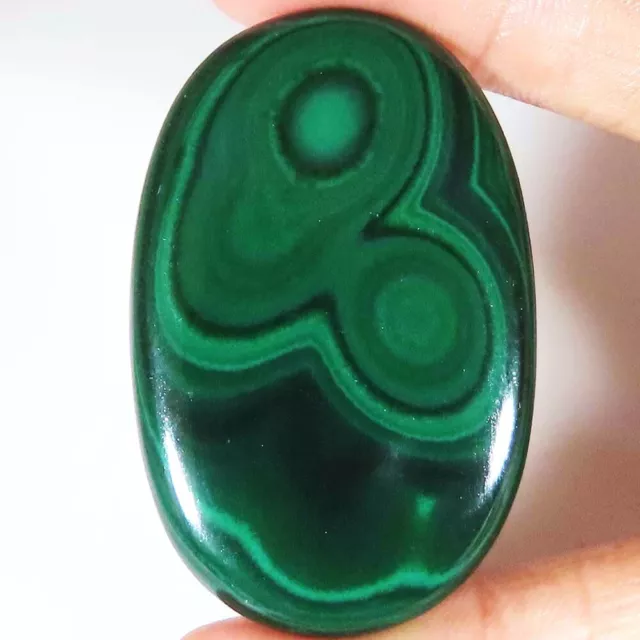 133.00 Cts Natural MALACHITE Oval Cabochon Healing Gemstone 33x51x5 mm eb_429