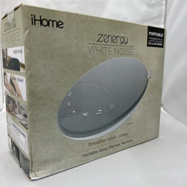 iHome Zenergy iZ2 máquina portátil de terapia de sonido de ruido blanco con entrada auxiliar N