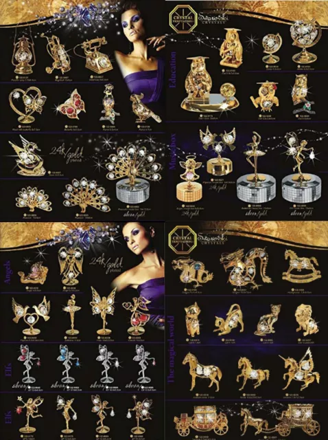 Swarovski Components Crystal Temptations 24K Gold Plated Silver Plated Figure