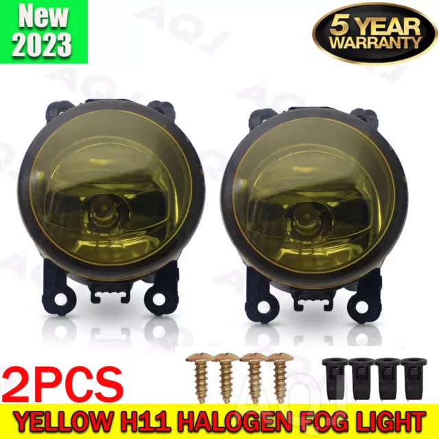 Pair yellow Fog Light Driving LED Fit 2016 2017 2018 2019 2020 2021 Honda Civic+