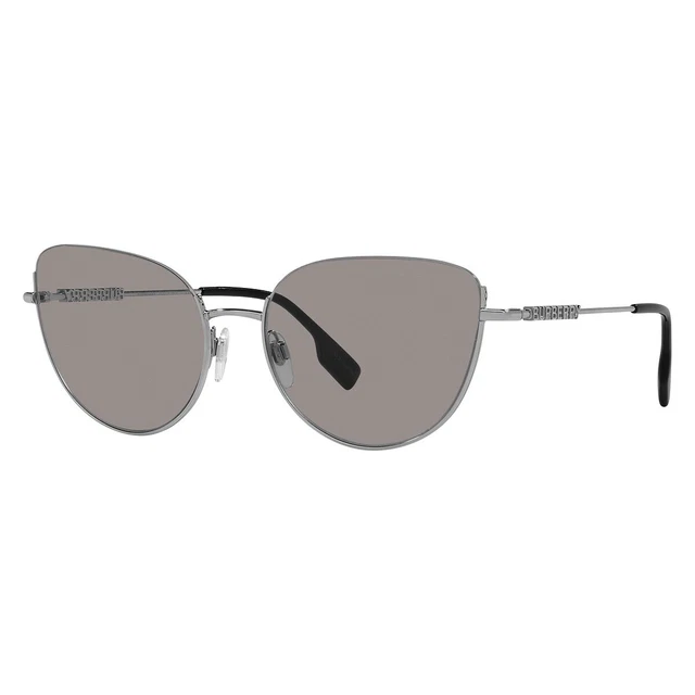 New Authentic BURBERRY BE3144 1005M3 Silver/Photo Gray 58-18-140
