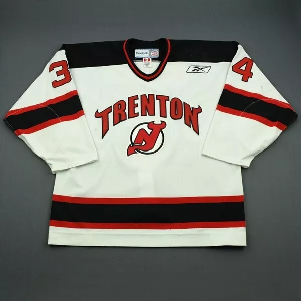 Trenton Devils White ECHL Reebok 550 Jersey YOUTH - Hockey Jersey Outlet