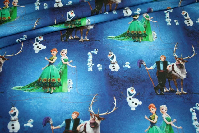 Walt Disney Jersey  Stoff Frozen Die Eiskönigin Anna Elsa  1m