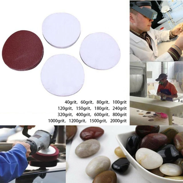 Lot Of 10 Round Shape Disk Sand Sheets Sandpaper Set Polishing Grinding Tool