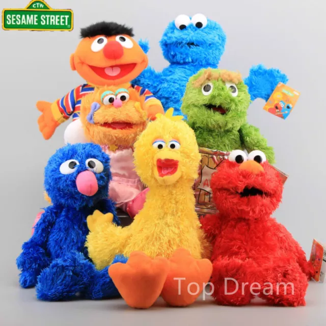Living Hand Puppets Elmo Cookie Monster Zoe Erine Grover Oscar Sesame Street Toy