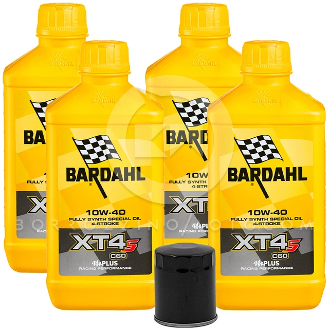 Service 3L Motoröl BARDAHL C60 10W40 + Filter HF 204 Honda