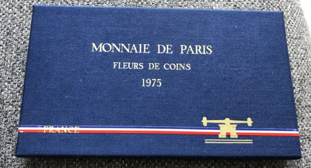 COFFRET Pieces France Monnaie de PARIS Fleurs De Coins 1975