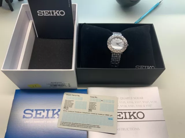 Seiko Tressia White Mother Of Pearl Women's Watch - SUP373