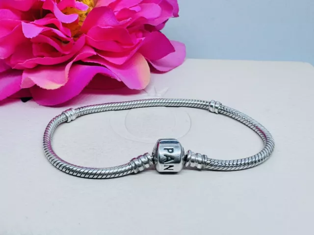 Pandora Silver Bracelet With Silver Clasp 18cm #590702HV Moment Barrel Snake