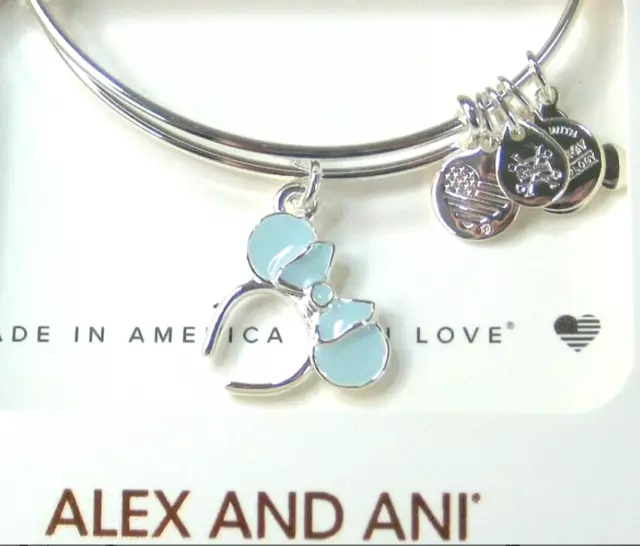 Minnie Mouse Ear Hat Blue Disney Park Alex & Ani Bracelet ✿ Headband Mickey Ears