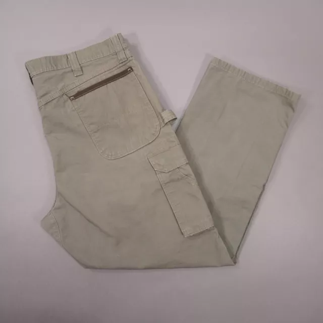Wrangler Riggs Ripstop Ranger Cargo Pants Men 40X32 Bark Brown 100% Cotton 3W060