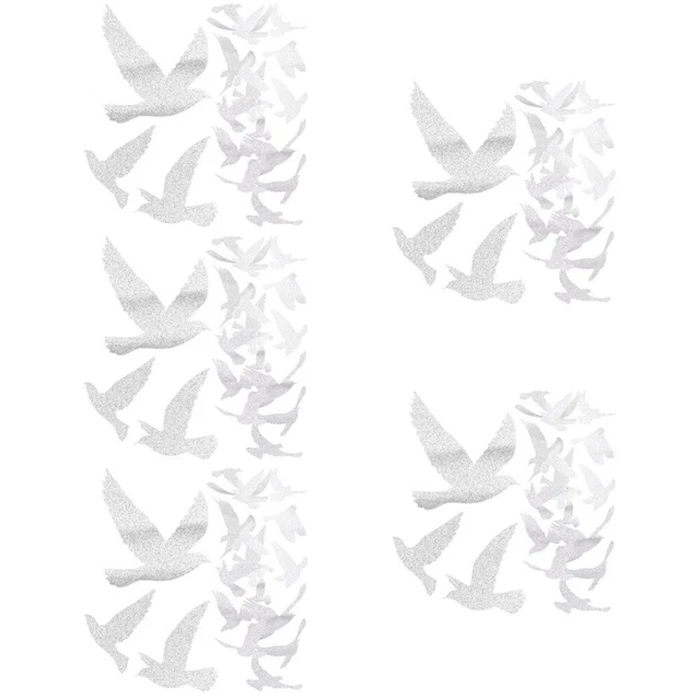 115 feuilles d'autocollants de fenêtre statiques autocollants à oiseaux
