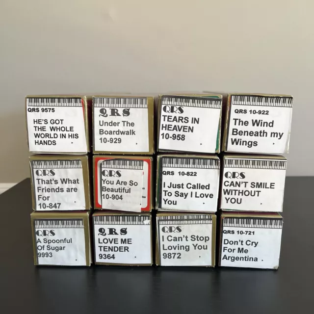 12 QRS Piano Rolls Vintage