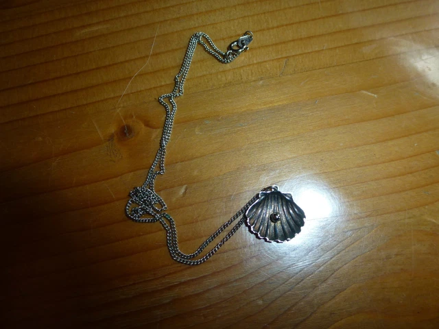 Collier Vintage Perles Blanches En Forme étoile/forme - Petit Modèle Couleur Argenté