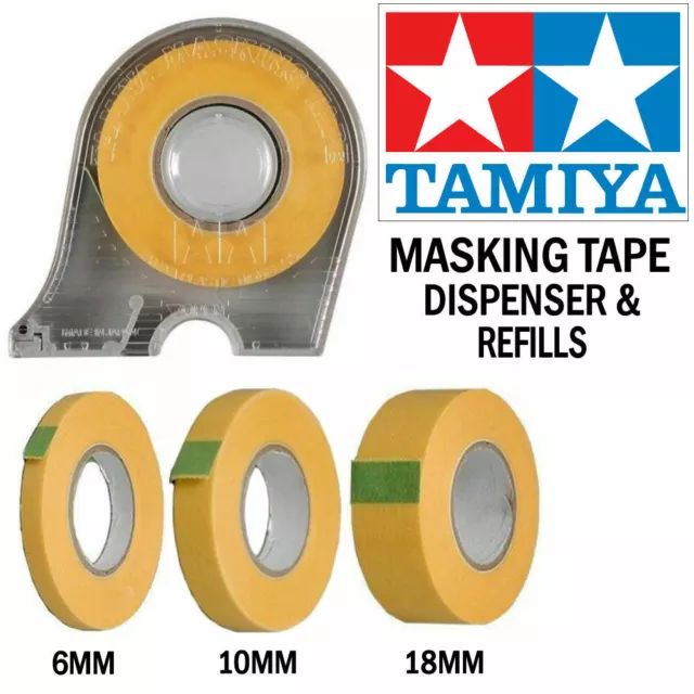 Tamiya Masking Tape 6mm - 10mm - 18mm Dispenser or Refills - Choose your Size