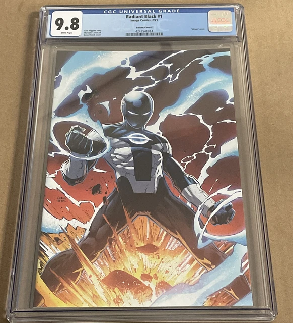 Radiant Black #1 CGC 9.8 White Pages Variant Virgin Cover E Finch Image Comics