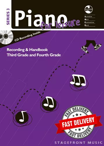 AMEB Piano for Leisure Series 3 Recording & Handbook Grade 3 & 4 Third & Fourth