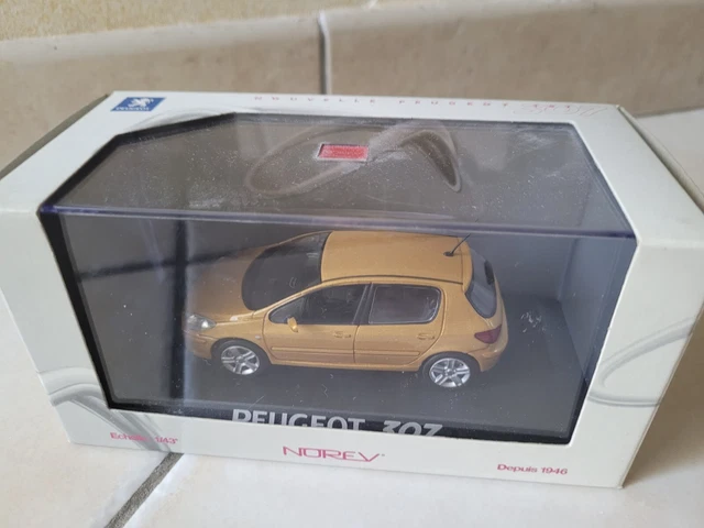 Miniature Norev 1/43 - Peugeot 308 5 Portes - Noire - Occasion (rétroviseur Manquant)