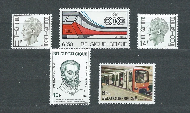 BELGIË BELGIQUE - 1976 YT 1817 à 1821 - TIMBRES NEUFS** MNH LUXE