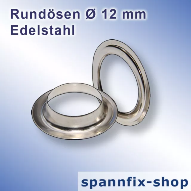 Rundösen Ø 12 mm Edelstahl NIRO Öse Einschlagstempel Locheisen Lochungsunterlage