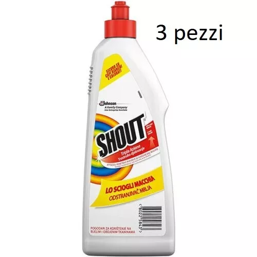 3 Pezzi BIO SHOUT SCIOGLIMACCHIA 500ML Introvabile Ultimi Pezzi