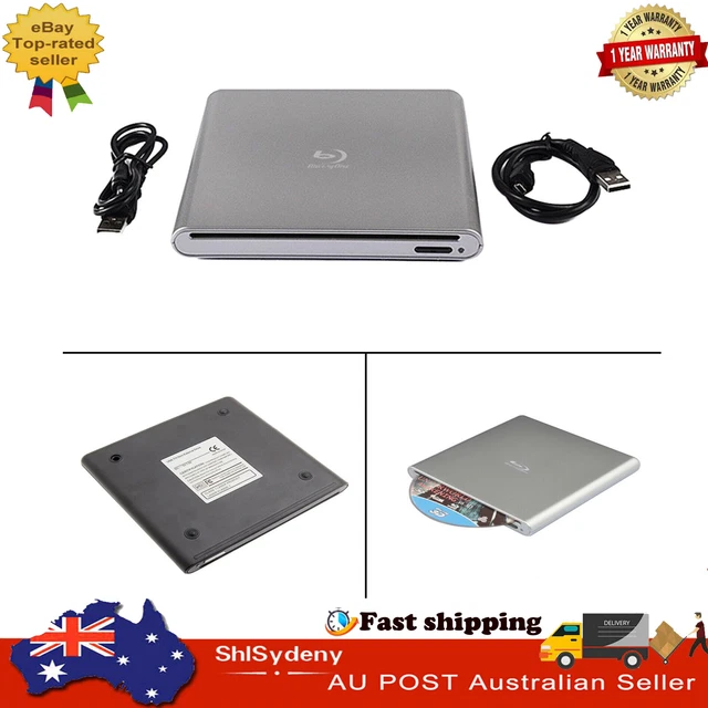 Blu ray BD Burner  External USB 3.0 Slot In DVD RW BD Writer Portable Drive AU