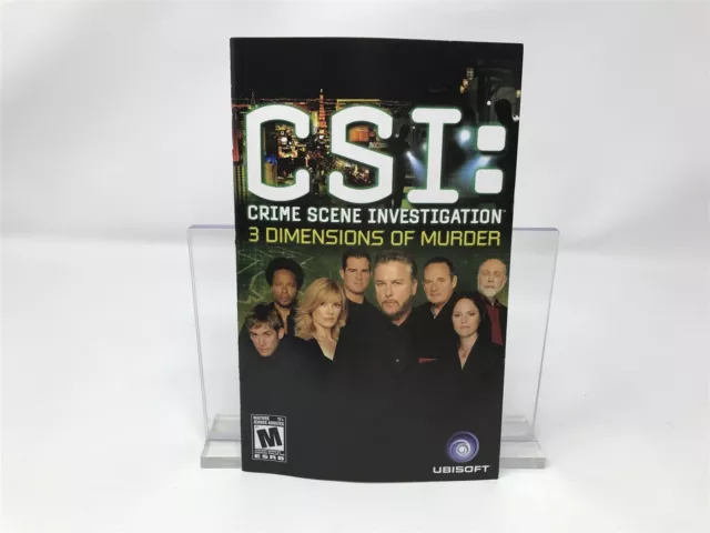 CSI: 3 Dimensions of Murder - Sony Playstation 2 PS2 - Manual - French ONLY