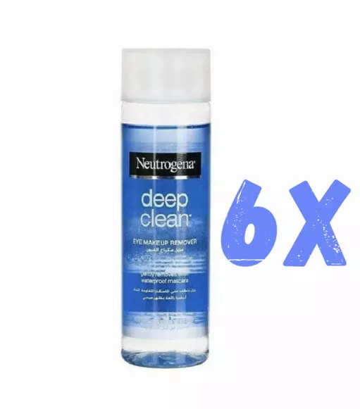 6x Neutrogena Deep Clean Eye Make-up Entferner 125ml Neu