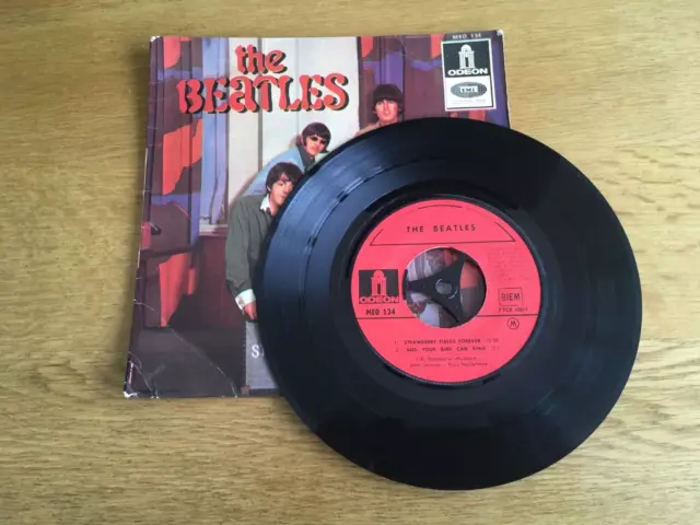 THE BEATLES Strawberry Fields Forever / Penny Lane 7" 1967 Rock FRANCE!! Odeon