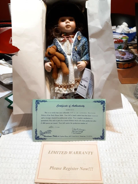 Duck House Heirloom Porcelain Doll #04952/15000 Limited Edition - Kristen 11"
