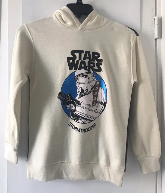 NUOVA FELPA CON CAPPUCCIO ZARA ECRU KIDS BOYS STAR WARS™ LUCIDA taglia 11-12Y #7096 5