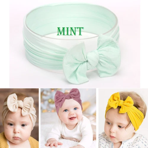 Baby Girl Turban Nylon Head Wrap Elastic Bowknot Toddler Headdress Hair Hoop