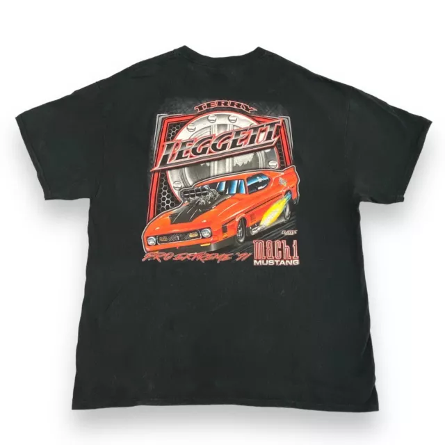 Terry Leggett Ford Mach 1 Mustang Drag Racing T-shirt Size XL