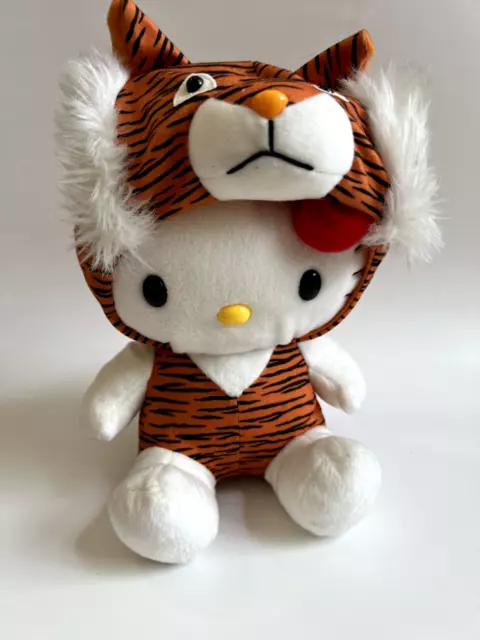 Sanrio Hello Kitty Plush in Tiger Costume w/ Hood Nakajima Wild Safari Series 9"