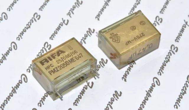 2pcs - RIFA MP 0.47uF (470nF) 275Vac 20% p:27.5mm X2 Capacitor -PMZ2050ME647