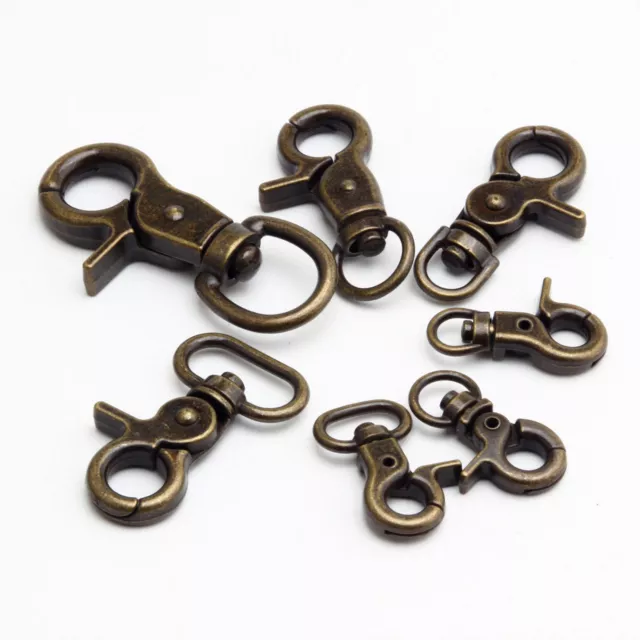 Black Bronze Clasps Lobster Swivel Trigger Clips Snap Hook Bag Clasps 5-1000PCS