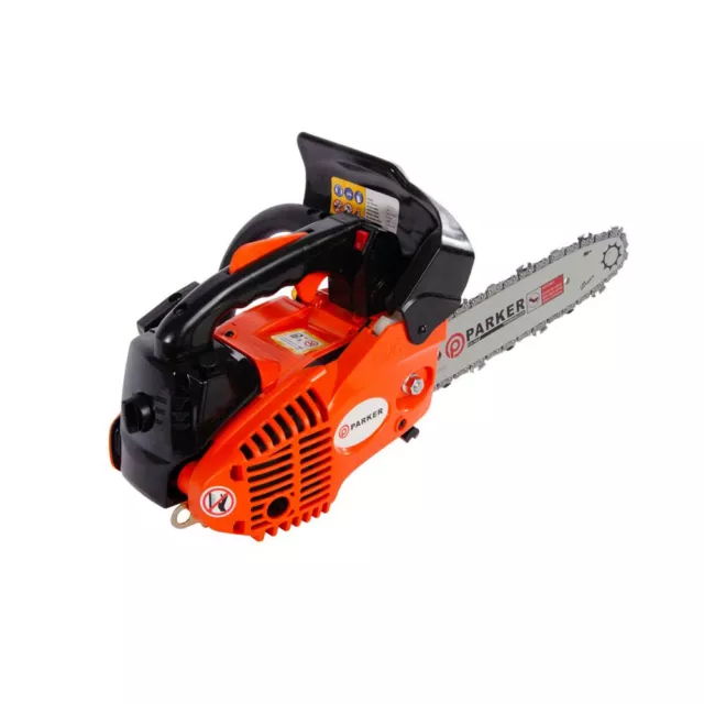 26cc 10" Petrol Top Handle Topping Chainsaw - Free Bar Cover & More 3