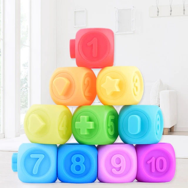 10 Pcs Educational Sensory Toys Squeeze Child Soft Rubber Chew