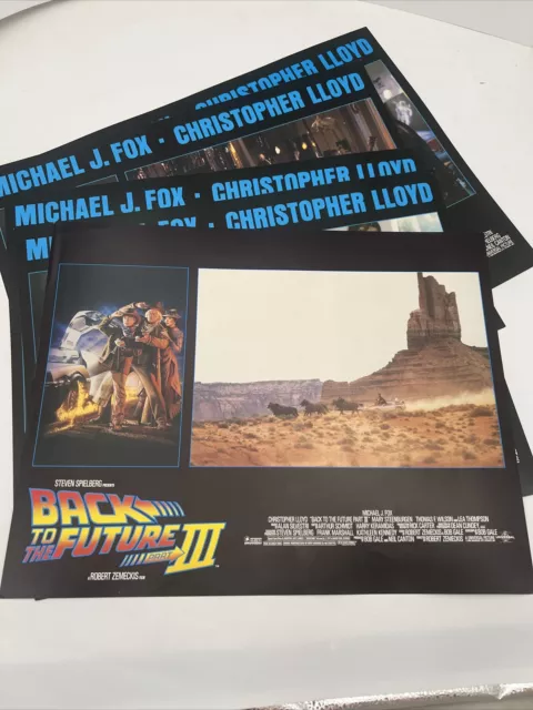 BACK TO THE FUTURE PART II &3 ORIGINAL Lobby Cards Set Of 5 Cards-11x14