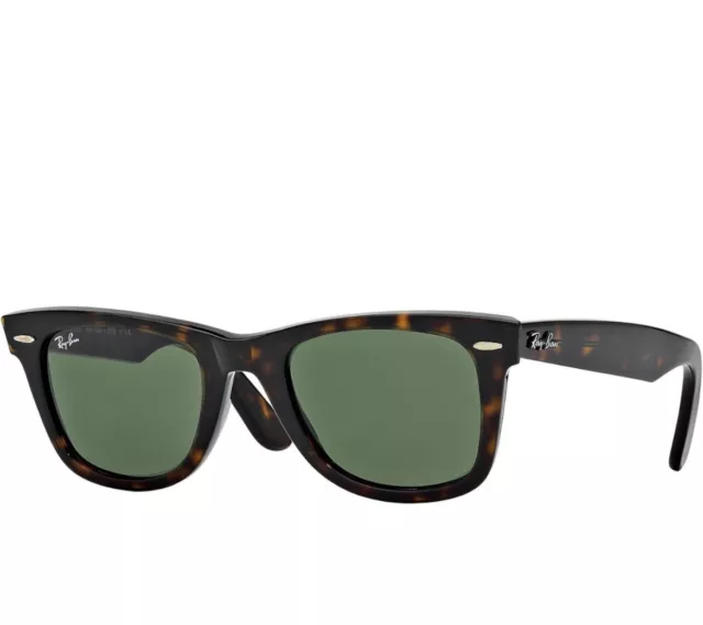 Ray-Ban  Classic Wayfarer Hawksbill Frame 2140  50 mm Green Lenses Sunglasses