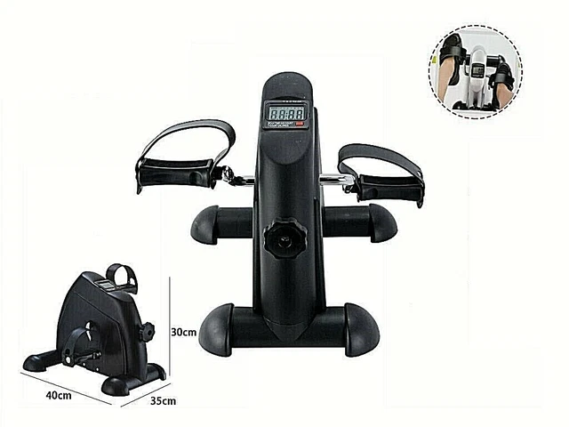 Mini Vélo D'appartement Pédalier - Pour Bras Et Jambes, Résistance Réglable - Avec écran LCD, Pliable - Idéal Bureau, Récupération