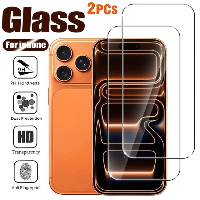 SUPER EASY 2-Pack Tempered Glass Screen Protector for iPhone 16 Pro Ma