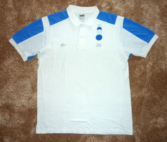 PUMA BB Boris Becker Tennis Polo shirt US XXL, D56 vintage 1987 Indian Wells
