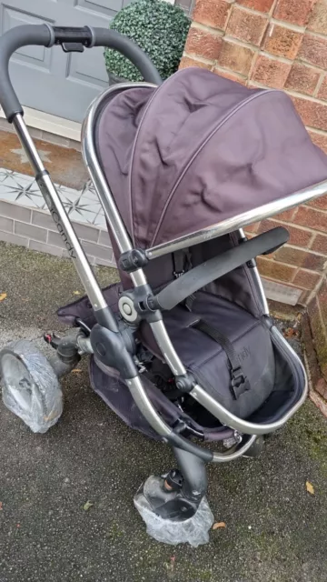 Icandy Peach Pushchair and Carrycot Black Stroller Pram Foldable
