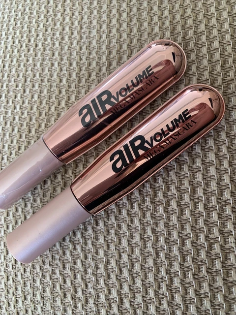 LOREAL PARIS EASY WATERPROOF air volume MEGA MASCARA BLACK 7.9ml X2 NEW!
